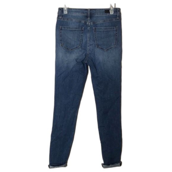 Kut from the kloth skinny denim jeans with fold up ankle size 2 - Picture 2 of 12